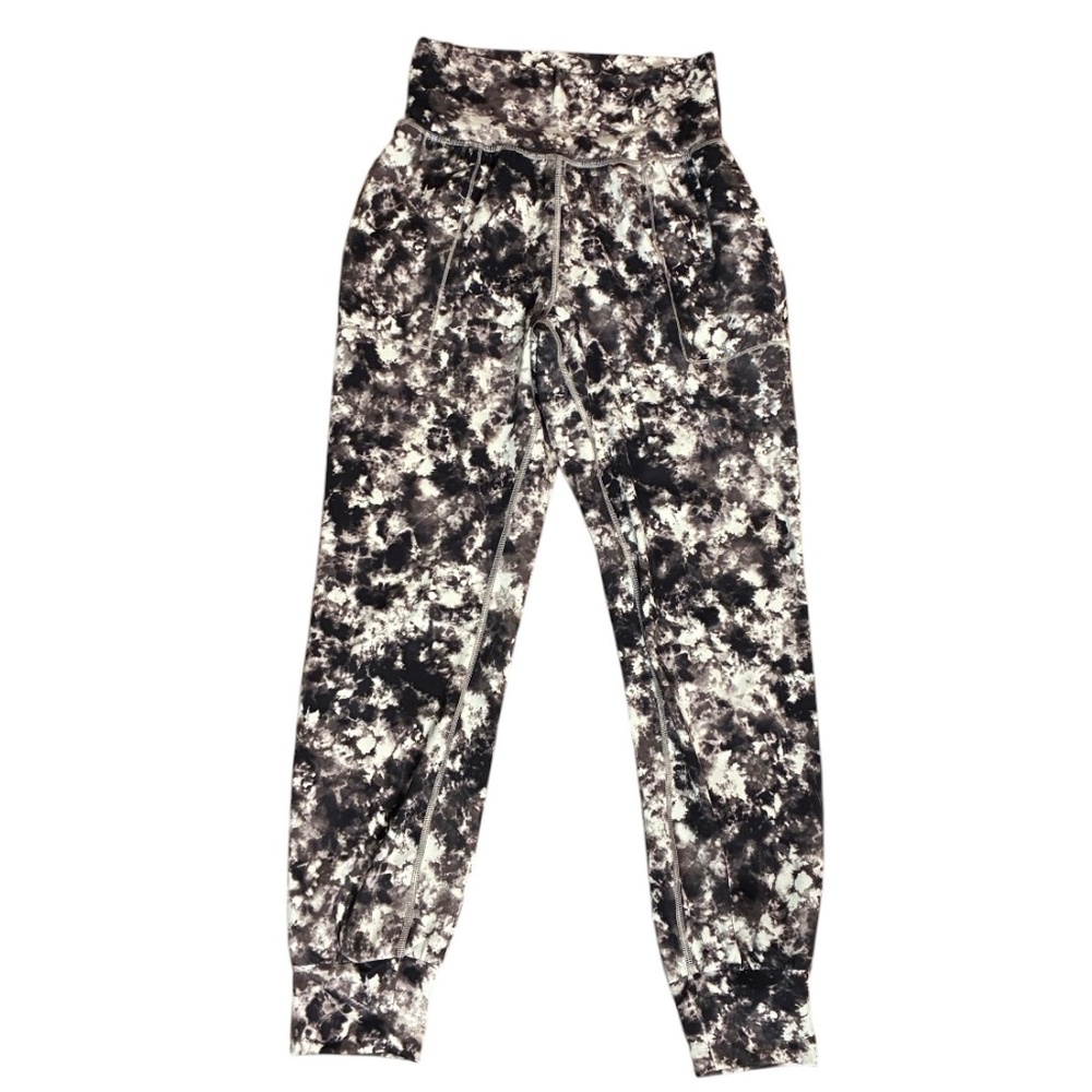 Athleta Salutation Jogger – Black/White/Cream Print, XS
